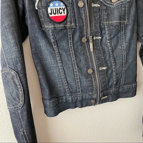 Juicy Couture Zip Up Denim Jacket - Picture 4 of 8